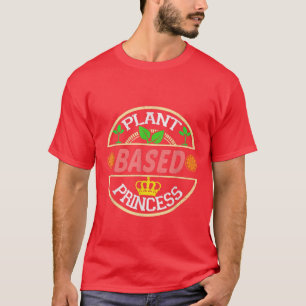 T-shirt Princesse Végétarienne Basée Sur plante