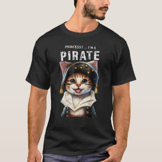 T-shirt Princesse Vintage Je Suis Un Papa Chat Pirate Mama