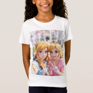 T-Shirt "Princesse Zelda & Peach Selfie Panneau de Paix Te