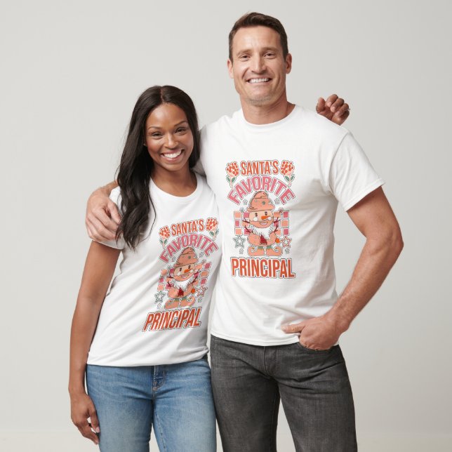 T-shirt Principal favori Retro Père Noël (Unisexe)