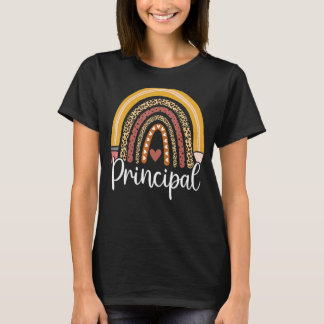 T-shirt Principal Premier Jour De L'École Professeur Rainb