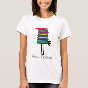 T-shirt principal retiré d'oiseau de livre