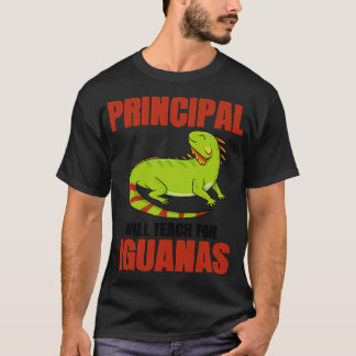 T-shirt Principal Travaillera Pour Les Iguanas