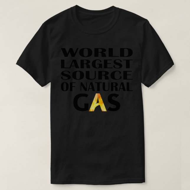 T-shirt Principale source mondiale de gaz naturel 1 (Design devant)