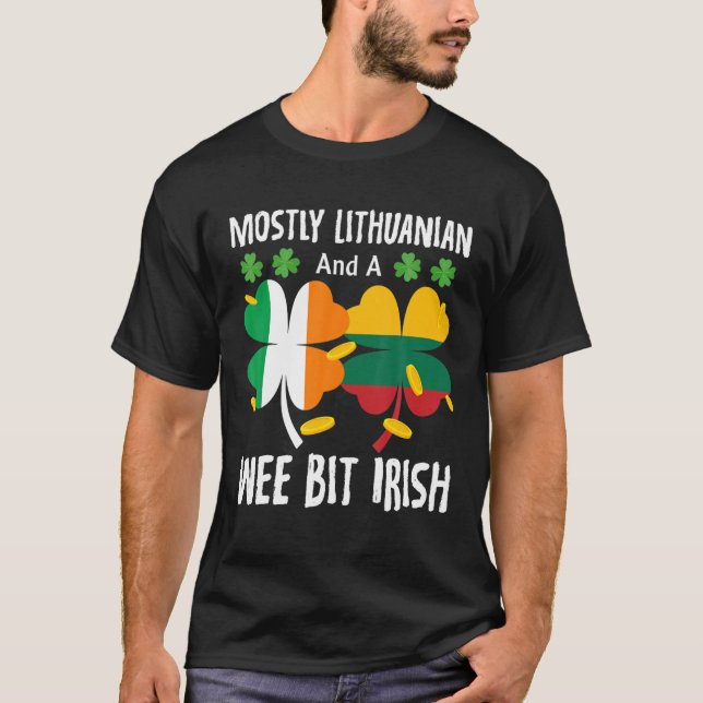 T-shirt Principalement lituanien et un peu irlandais St pa (Devant)