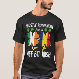 T-shirt Principalement Roumain Et Un Weit Un Peu Irlandais