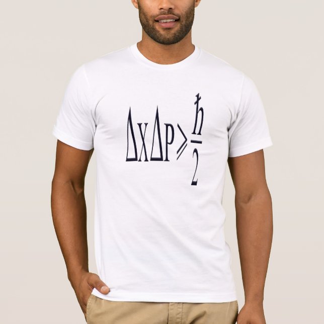 T-shirt principe d'incertitude de Heisenberg (Devant)