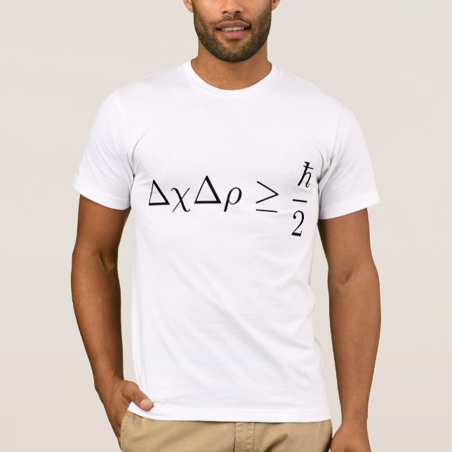 T-shirt Principe d'incertitude de Heisenberg 2 (Devant)