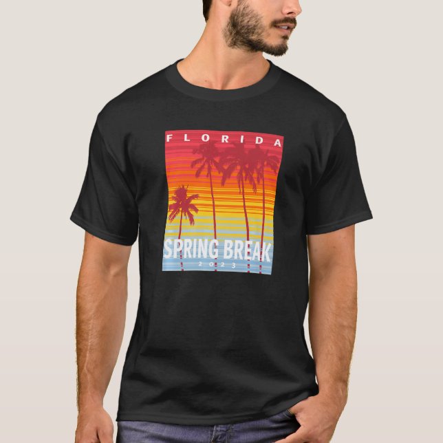 T-shirt Printemps 2023 Floride Palm Trees Artwork (Devant)