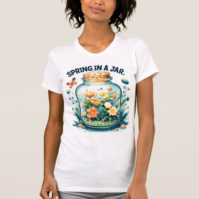 T-shirt Printemps dans un pot : Fleurs florissantes et vib (Devant)