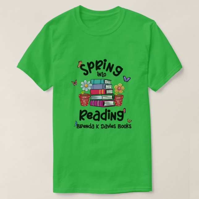 T-shirt Printemps En Lecture Brenda K Davies Livres (Design devant)