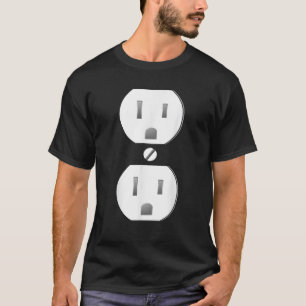 T-shirt Prise de prise électrique Costume facile T Chemise