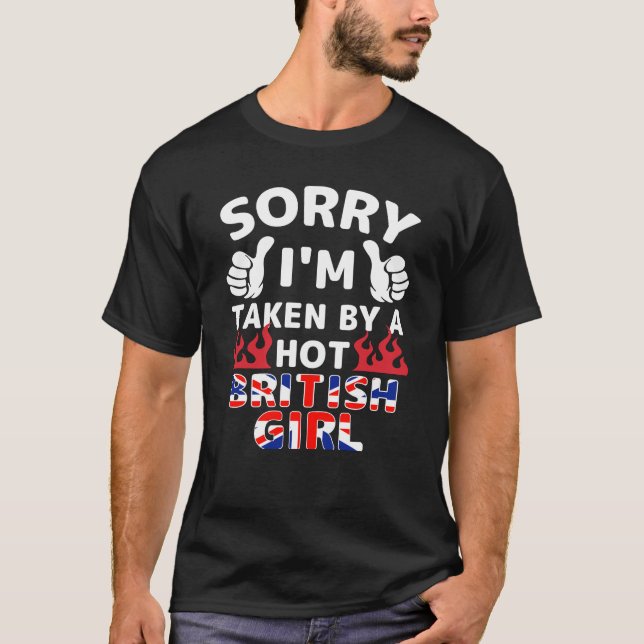 T-shirt Prise Par Une Fille Britannique (Devant)