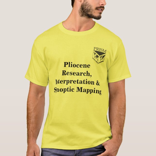 T-shirt prisme, recherche pliocène, interprétation et (Devant)