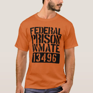 T-shirt Prison fédérale Détenu Drôle Jail Halloween Costum