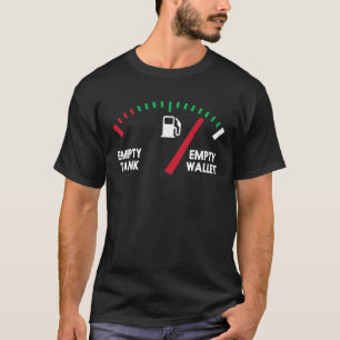 T-shirt Prix du gaz Mèmes Vides réservoir Vides Portefeuil