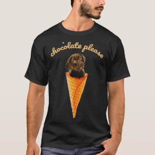 T-shirt Prix Ice Cream Chocolate Labrador 