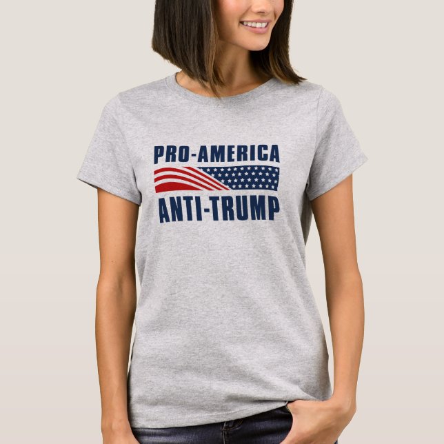 T-shirt Pro-America Anti-Trump (Devant)