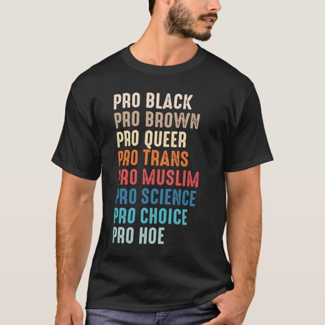 T-shirt Pro Black Pro Brown Pro Queer Pro Trans Pro Musulm (Devant)