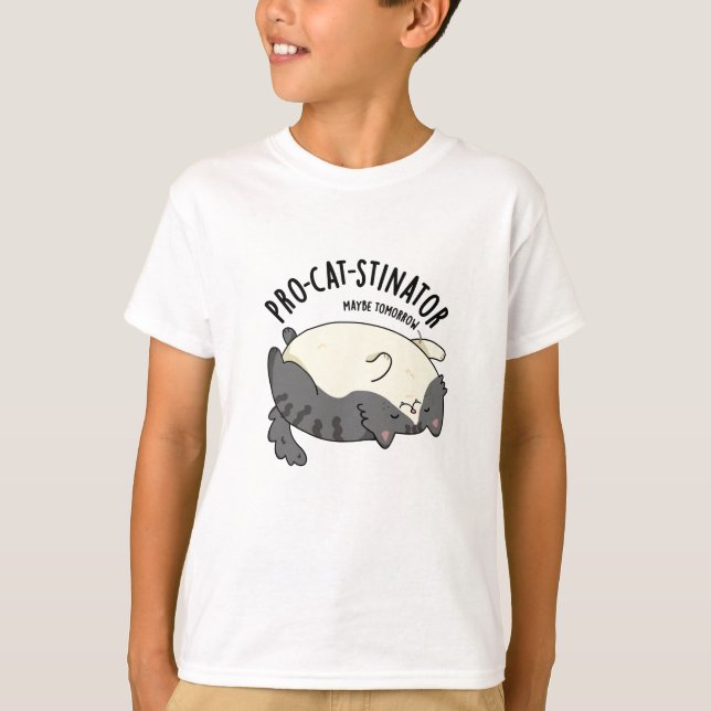 T-shirt Pro-chat-stinator Funny Fat Cat Pun (Devant)