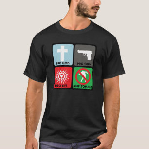 T-shirt Pro chemise d'AntiZombie de la vie d'arme à feu d