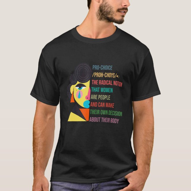 T-shirt Pro Choice Définition Droits des femmes féministes (Devant)