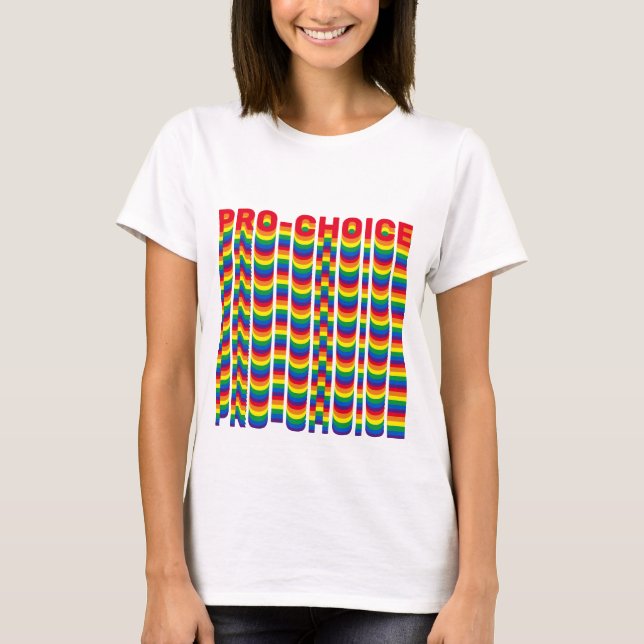 T-shirt Pro Choice Rainbow typographie lgbtq retro cool (Devant)