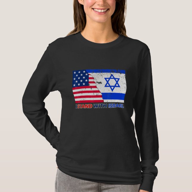 T-shirt Pro Israel Supporter Je Me Trouve Avec Israel Patr (Devant)