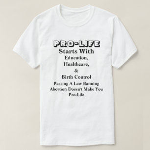 T-shirt PRO-LIFE Commence Avec L'Éducation, La Santé &....