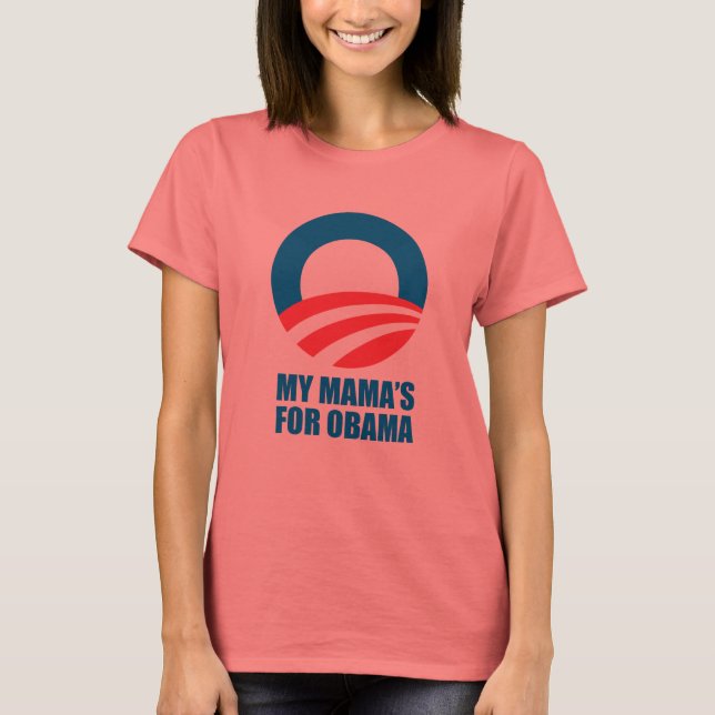 T-shirt Pro-Obama - MON MAMA POUR OBAMA (Devant)