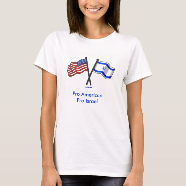 T-shirt Pro pro chemise américaine de l'Israël (Devant)