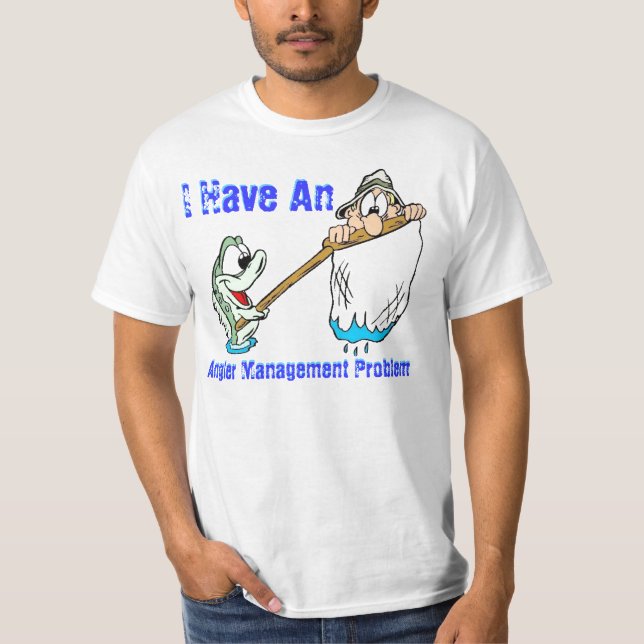 T-shirt Problème de gestion de pêcheur à  la ligne (Devant)