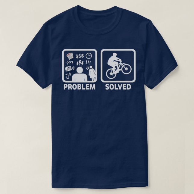 T-shirt Problème résolu VTT (Design devant)
