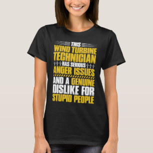 T-shirt Problèmes de colère de l'énergie éolienne Technici