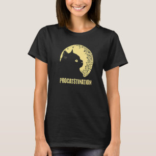 T-shirt Procatstination Chat Humour Kitten Lazy Chat Maman