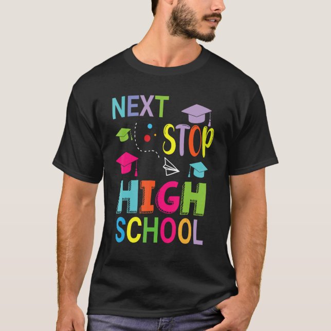 T-shirt Prochain Arrêt Lycée Bonne Classe D'Étudiants D'Éc (Devant)