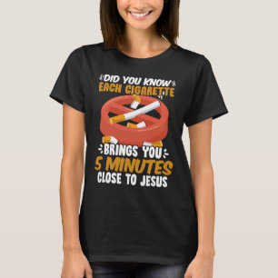 T-shirt Proche De Jésus Pas De Fête Du Tabac Anti Cigarett