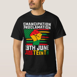 T-shirt Proclamation d'émancipation Juneteenth Liberté noi
