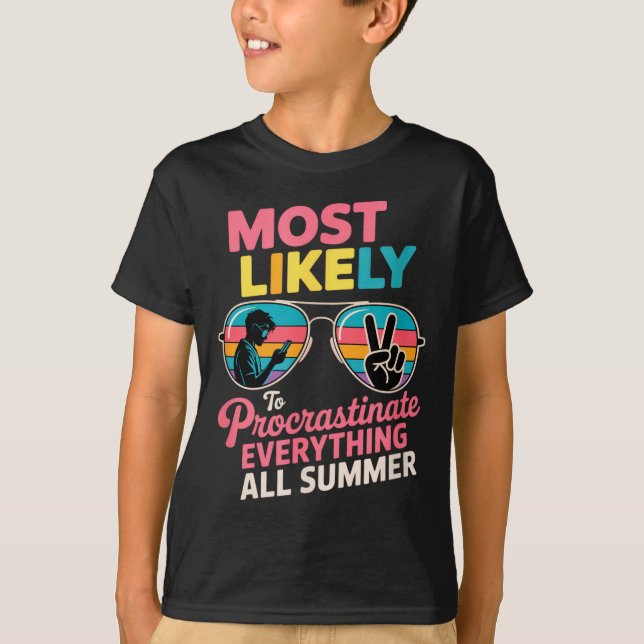 T-shirt Procrastinator Gift Funny Summer Quote Lazy Lifest (Devant)