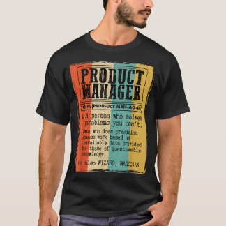 T-shirt Product Manager Dictionary Definition Funny Vintag