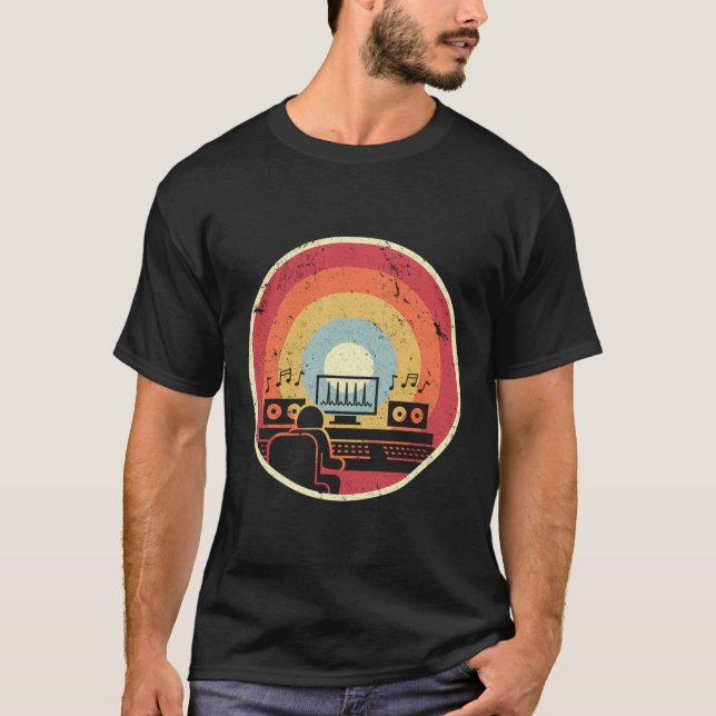 T-shirt Producteur de musique rétro (Devant)