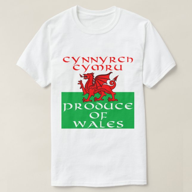 T-shirt Produit du Pays de Galles (Design devant)