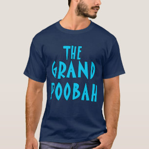 T-shirt Produits bleus grands de police de Poobah