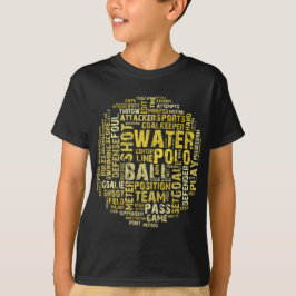 T-shirt Produits de nuage de mot de polo d'eau