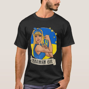 T-shirt Produits Fille Ukrainienne Drapeau Ukraine Ukr pou