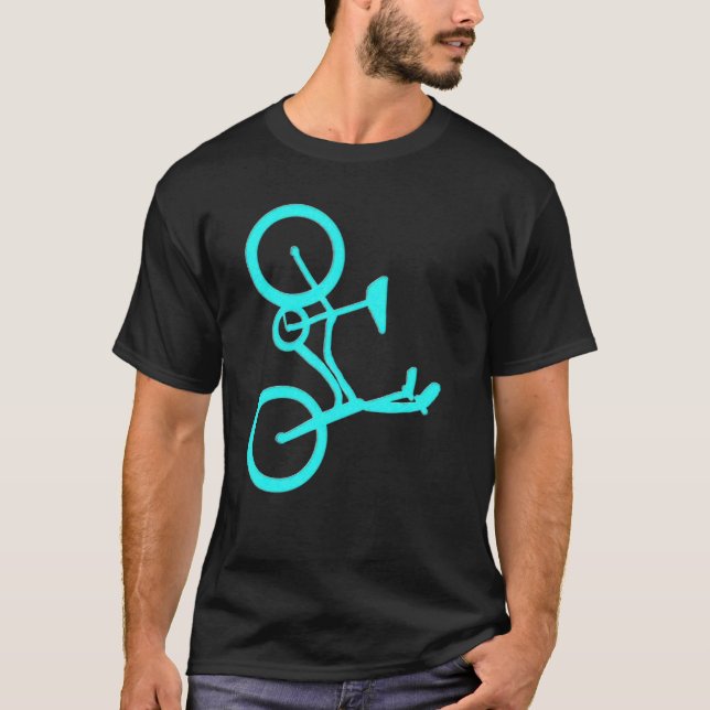 T-shirt Produits frais de bicyclette de turquoise (Devant)