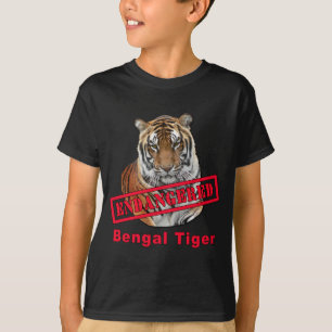 T-shirt Produits mis en danger de tigre de Bengale