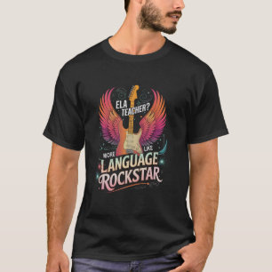 T-shirt Prof d'Anglais MIGNON ROCKSTAR DE LA LANGUE ANGLAI