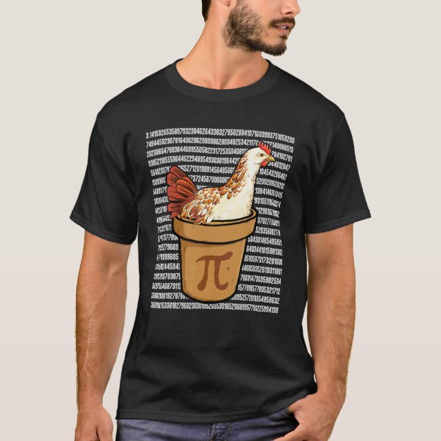 T-shirt Prof de maths Chicken Pot Pi Joyeuse Journée de Pi (Devant)