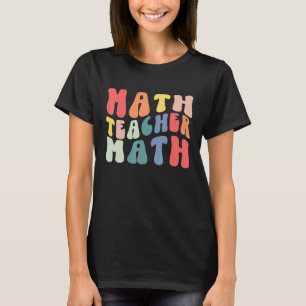 T-shirt Prof de maths rétro groovy élève premiers 100 jour